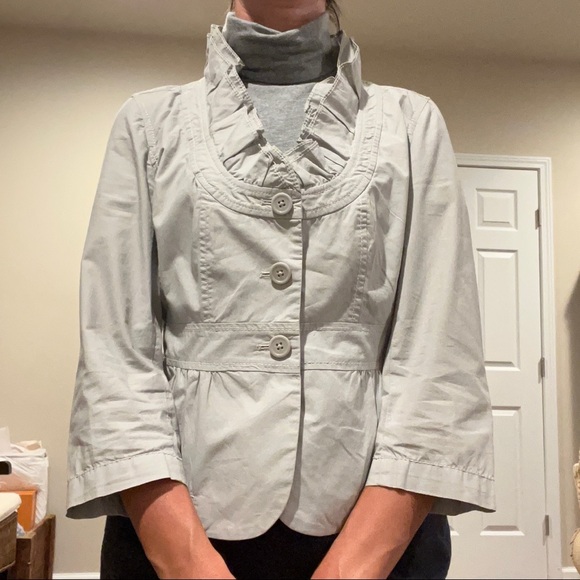Khaki color jacket. Great for the office and look put together so easily! - Picture 1 of 5